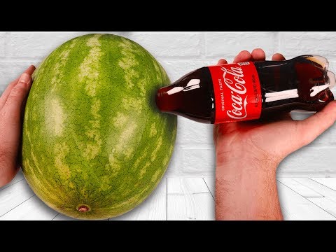 CRAZY Watermelon Coca Cola Tricks!