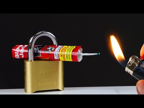 SUPER POWERFUL FIREWORK VS LOCK